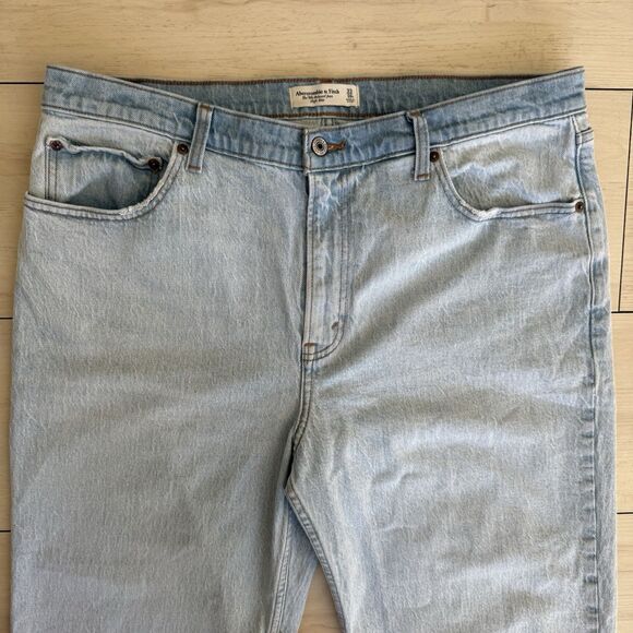 Abercrombie&Fitch Jeans Women 33/16 Short 90s Relaxed Jeans High Rise Light Wash - Picture 2 of 12